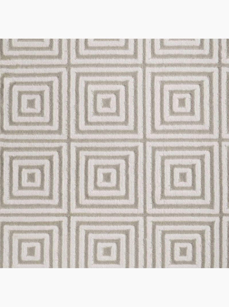 Tapis salon tourmaline, motif géométrique Ecru - Kiabi