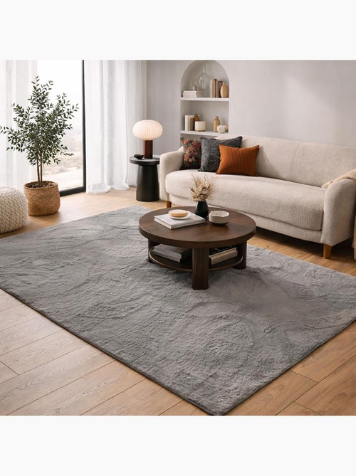Tapis salon ultra doux, uni et lavable lyn50, aussi idéal pour la chambre - Kiabi Tapis salon ultra doux, uni et lavable lyn50, aussi idéal pour la chambre - Kiabi