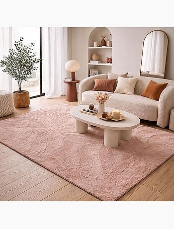 Tapis chambre ultra doux, uni et lavable lyn50, aussi idéal pour la chambre