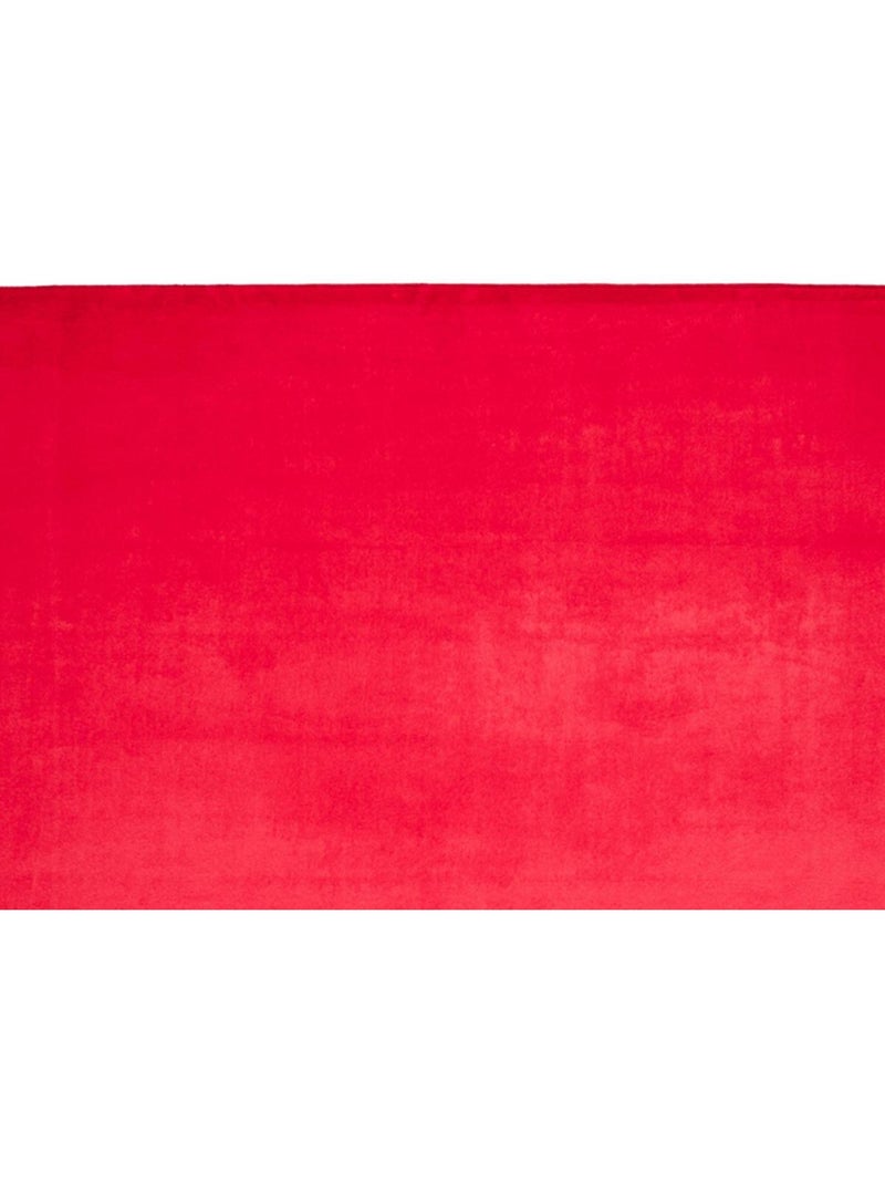 Tapis salon ultra doux, uni et lavable lyn50, aussi idéal pour la chambre Rouge - Kiabi