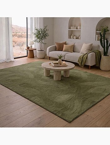 Tapis chambre ultra doux, uni et lavable lyn50, aussi idéal pour la chambre