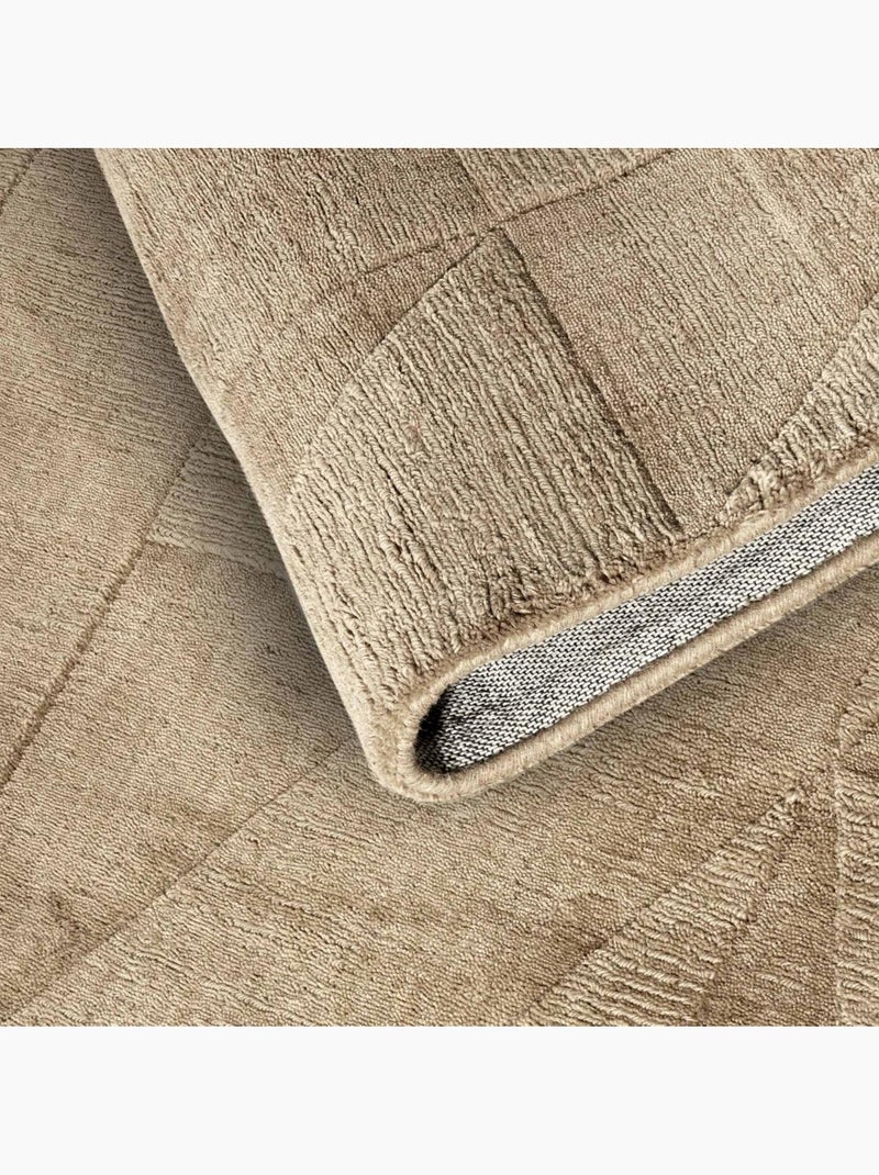 Tapis salon ursule, motif géométrique Beige - Kiabi