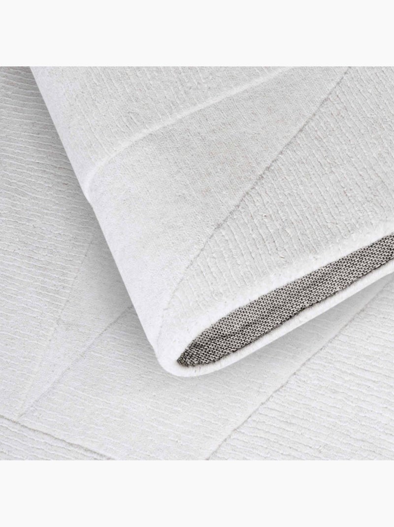 Tapis salon ursule, motif géométrique Ecru - Kiabi