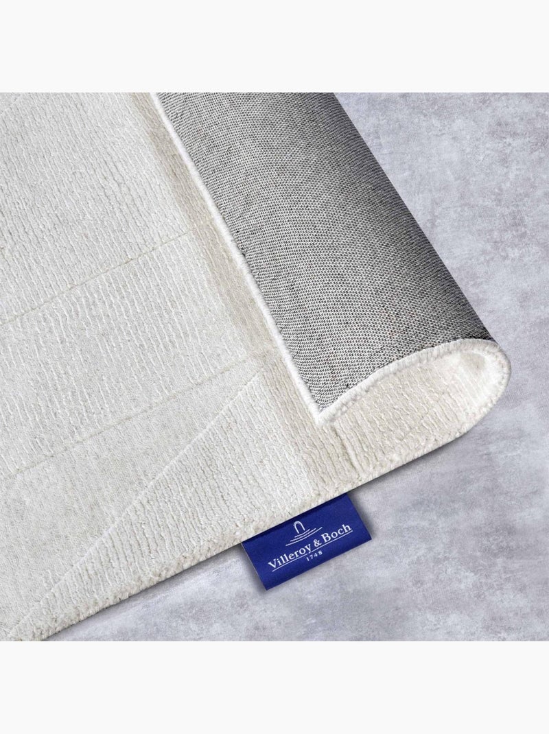 Tapis salon ursule, motif géométrique Ecru - Kiabi