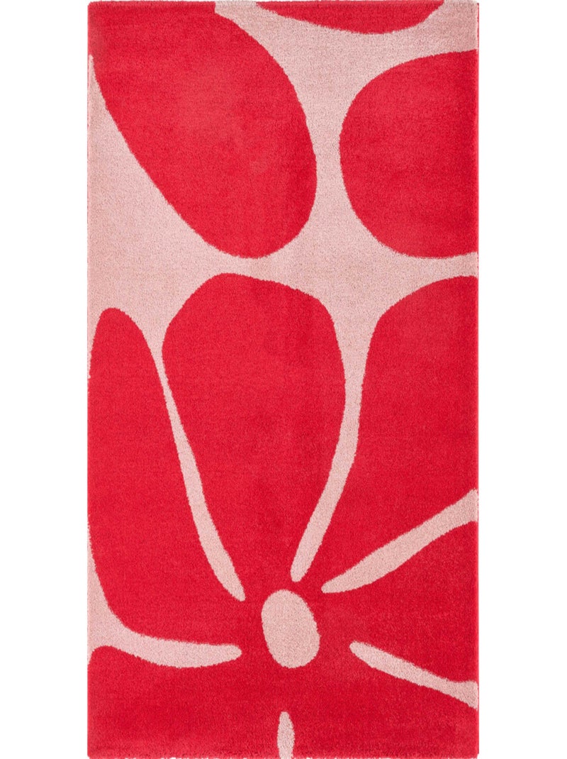 Tapis salon vintage Groovy Rouge - Kiabi