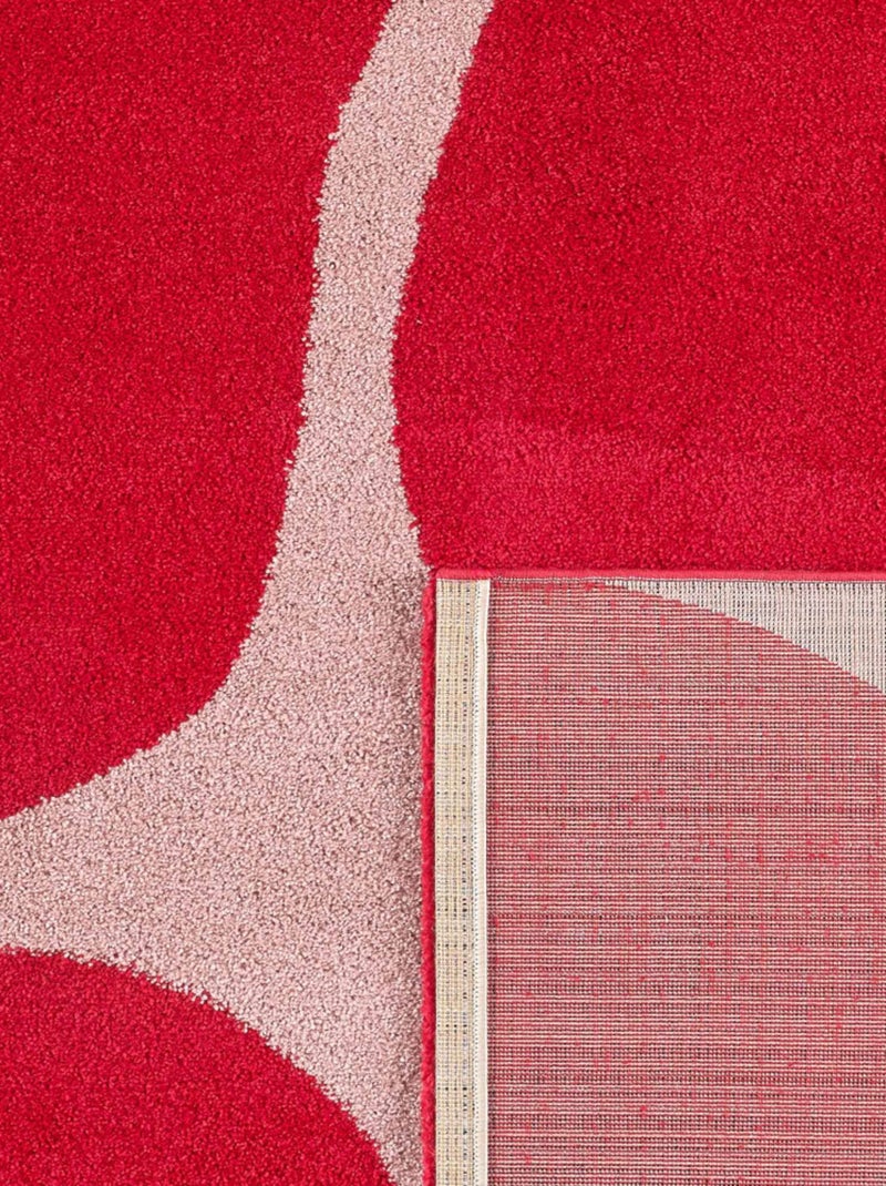 Tapis salon vintage Groovy Rouge - Kiabi
