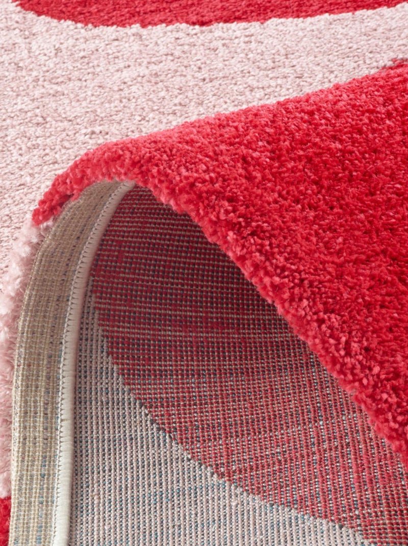Tapis salon vintage Groovy Rouge - Kiabi