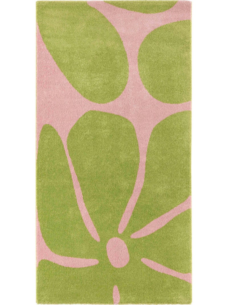 Tapis salon vintage Groovy Vert - Kiabi
