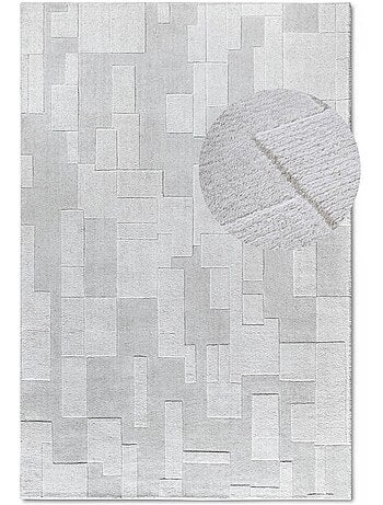 Tapis salon, motif géométrique authentique, wilhelmine, tissé main