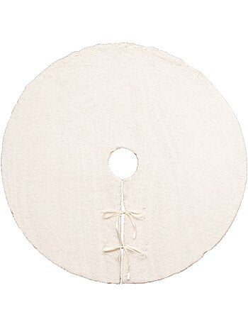 Tapis sapin fourrure creme