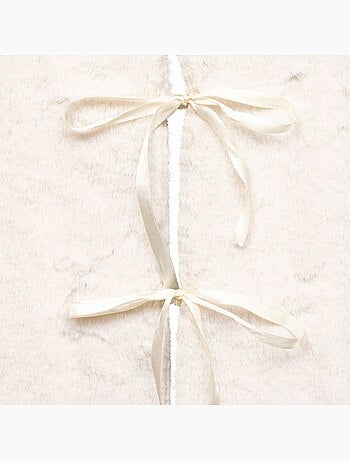 Tapis sapin fourrure creme
