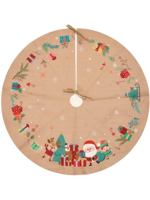 Tapis sapin pere noel jute d90 - Kiabi