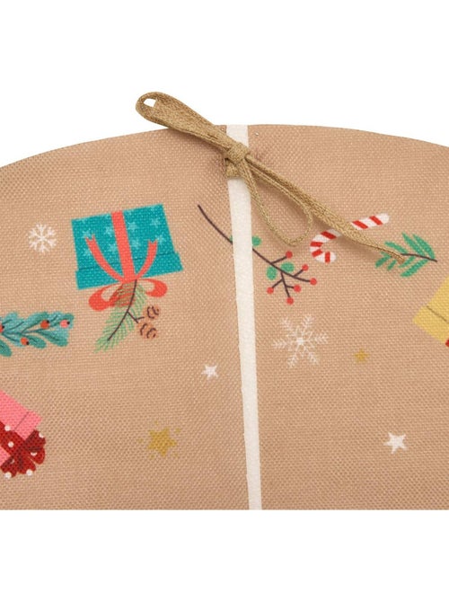 Tapis sapin pere noel jute d90 - Kiabi