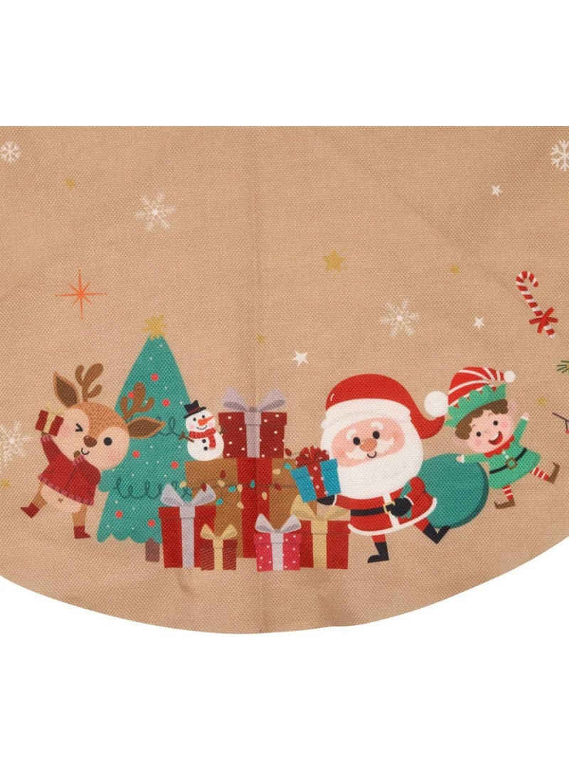 Tapis sapin pere noel jute d90 Beige - Kiabi