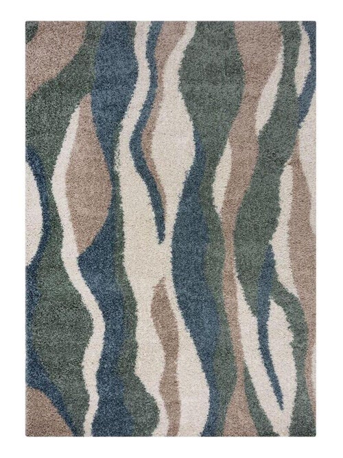 Tapis shaggy abstrait design intérieur Stream - Kiabi