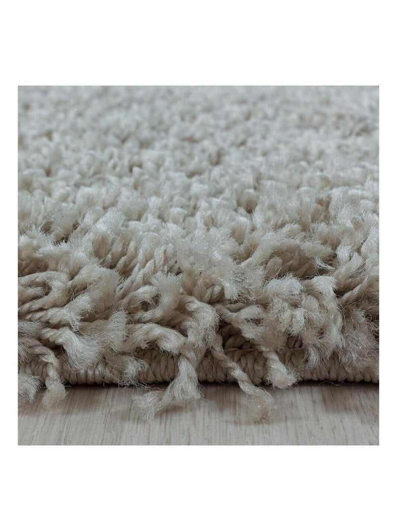 Tapis shaggy design uni rectangulaire Gadol Beige - Kiabi