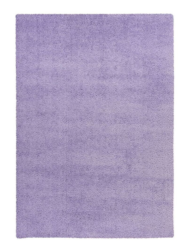 Tapis shaggy doux rectangle uni Windsor Lavande - Kiabi