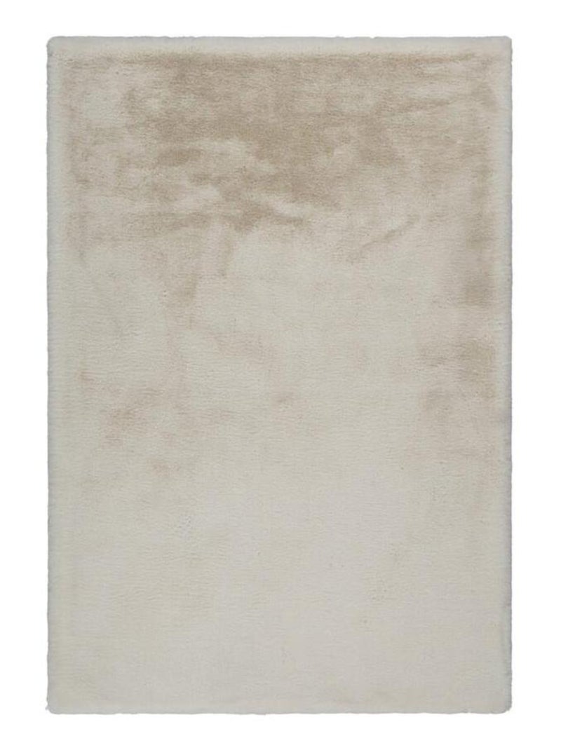 Tapis shaggy en polyester doux uni Heaven Ivoire - Kiabi