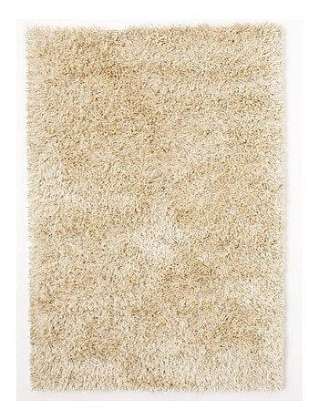 Tapis shaggy fait main motif uni MALAIDORY