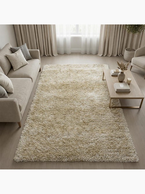 Tapis shaggy fait main motif uni MALAIDORY - Kiabi