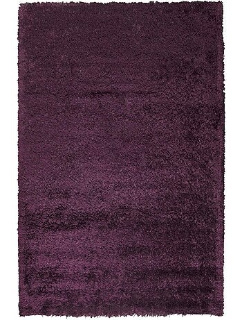 Tapis shaggy fait main motif uni MALAIDORY