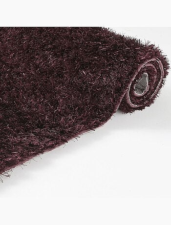 Tapis shaggy fait main motif uni MALAIDORY