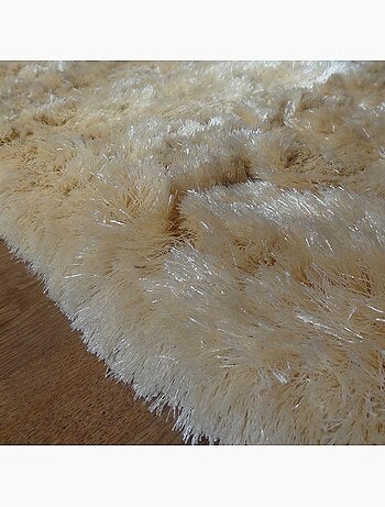 Tapis shaggy fait main motif uni SG FIN