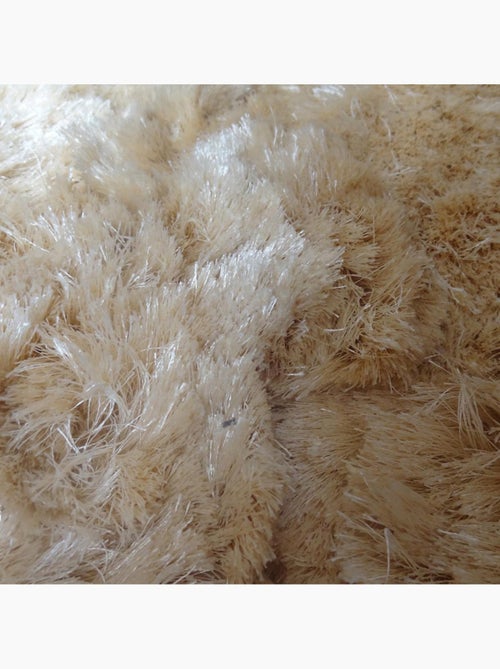 Tapis shaggy fait main motif uni SG FIN - Kiabi