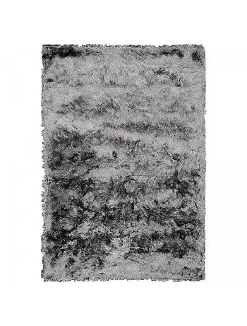 Tapis shaggy fait main motif uni SG FIN