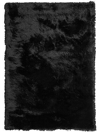 Tapis shaggy fait main motif uni sg fin
