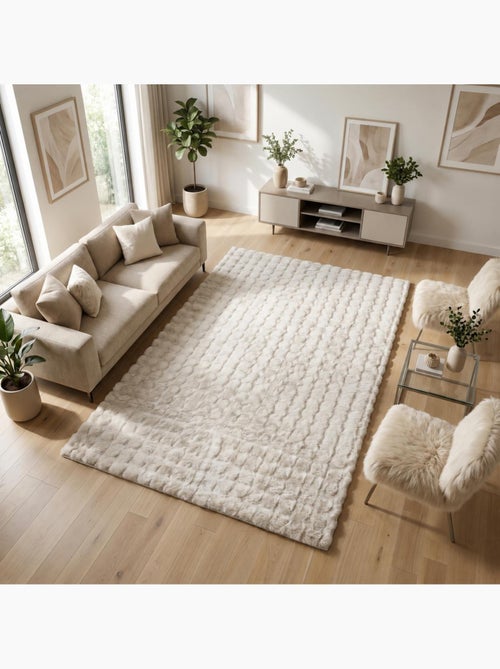 Tapis shaggy, faux uni sobre, poil long shaggy moelleux lyn58 bubl - Kiabi Tapis shaggy, faux uni sobre, poil long shaggy moelleux lyn58 bubl - Kiabi
