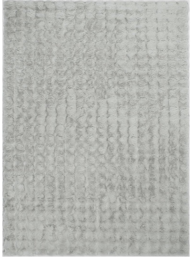 Tapis shaggy, faux uni sobre, poil long shaggy moelleux lyn58 bubl Gris - Kiabi