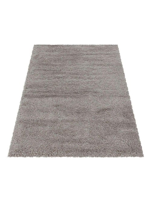 Tapis shaggy moelleux uni rectangle Cloudy - Kiabi