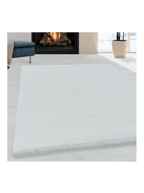 Tapis shaggy moelleux uni rectangle Cloudy - Kiabi