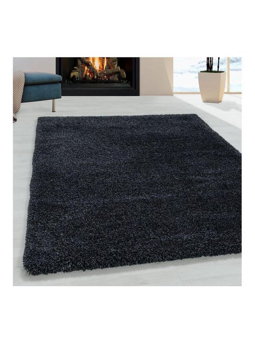 Tapis shaggy moelleux uni rectangle Cloudy - Kiabi
