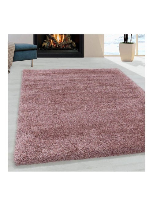 Tapis shaggy moelleux uni rectangle Cloudy - Kiabi