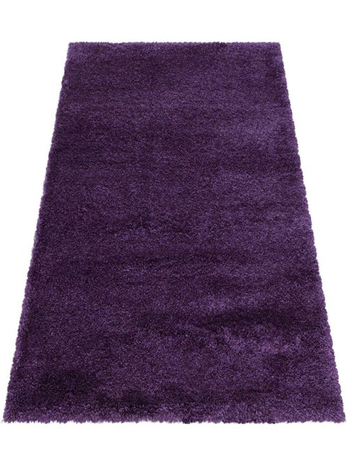 Tapis shaggy moelleux uni rectangle Cloudy - Kiabi
