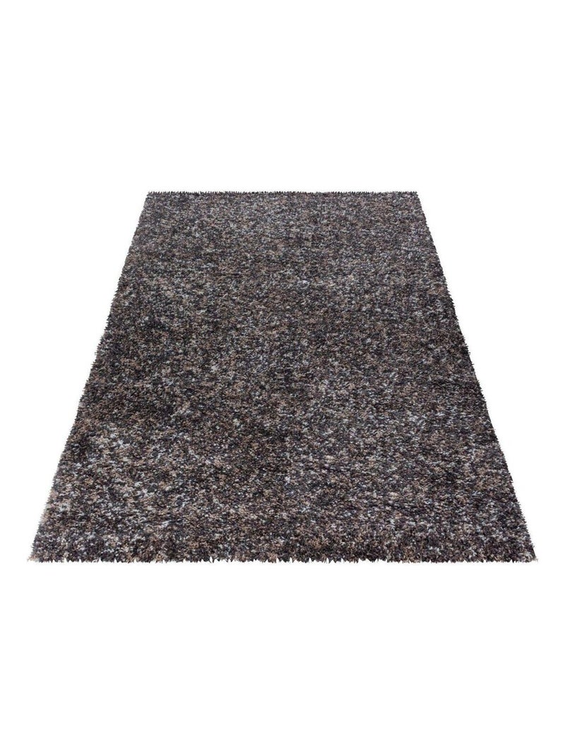 Tapis shaggy rectangle bicolore moderne Benno Taupe - Kiabi