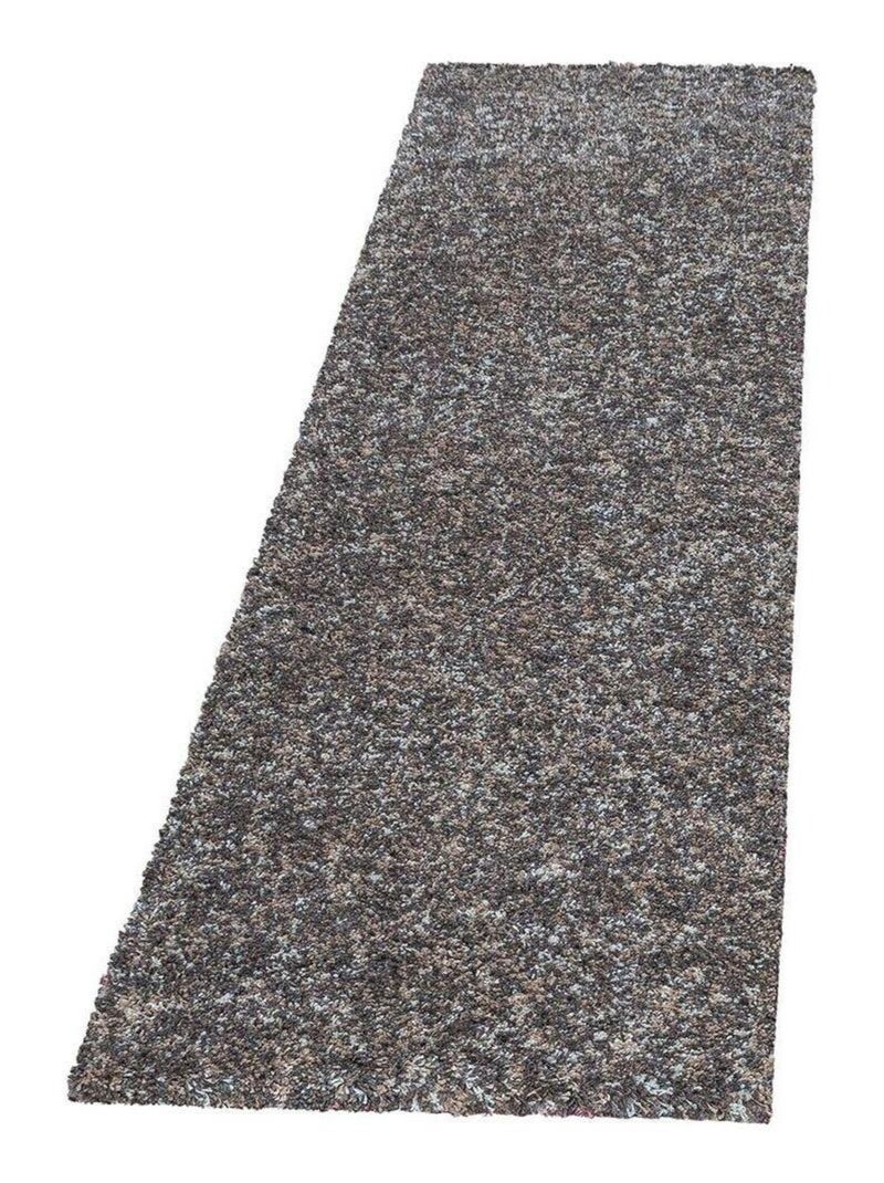 Tapis shaggy rectangle bicolore moderne Benno Taupe - Kiabi