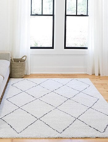 Tapis shaggy tissé motif abstrait AMORE 7