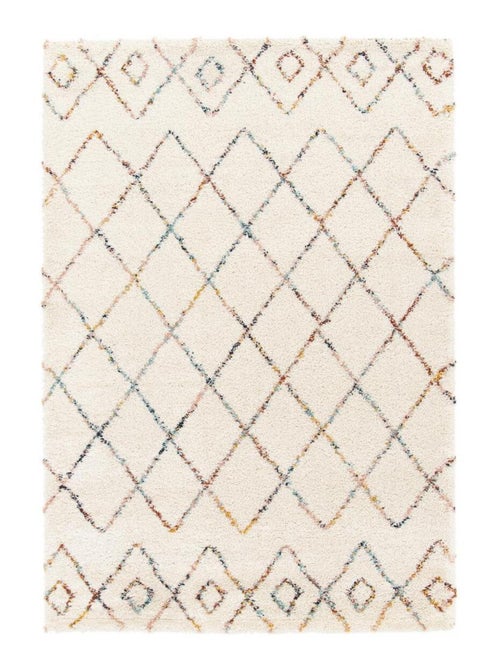Tapis shaggy tissé motif abstrait AMORE 8 - Kiabi