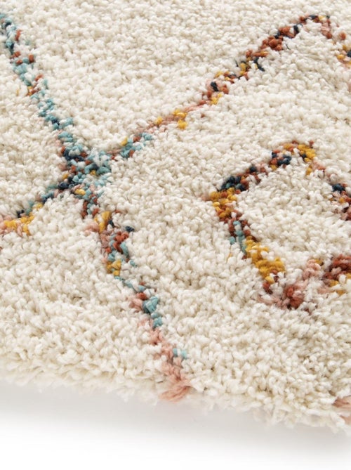Tapis shaggy tissé motif abstrait AMORE 8 - Kiabi