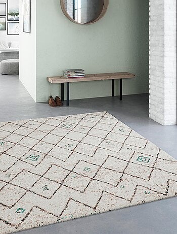 Tapis shaggy tissé motif berbère AMORE 2