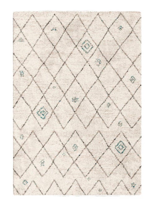Tapis shaggy tissé motif berbère AMORE 2 - Kiabi