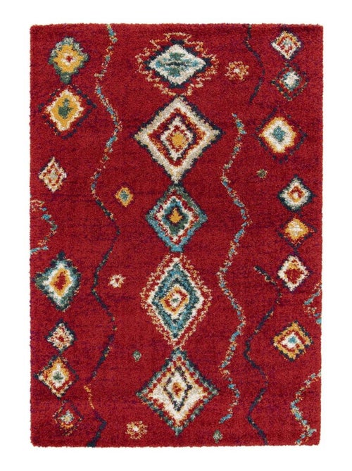 Tapis shaggy tissé motif berbère AMORE 4 - Kiabi