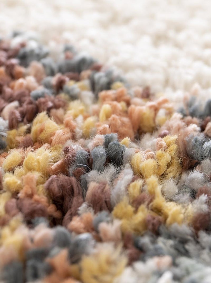 Tapis shaggy tissé motif berbère AURORA 1 Ecru - Kiabi