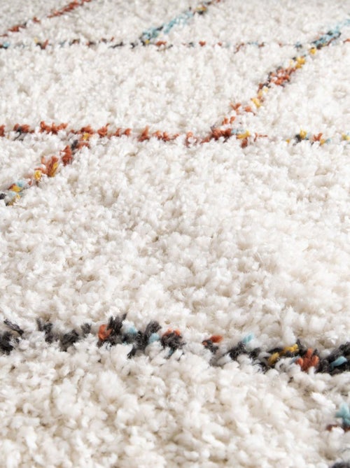 Tapis shaggy tissé motif berbère CHROMA 2 - Kiabi