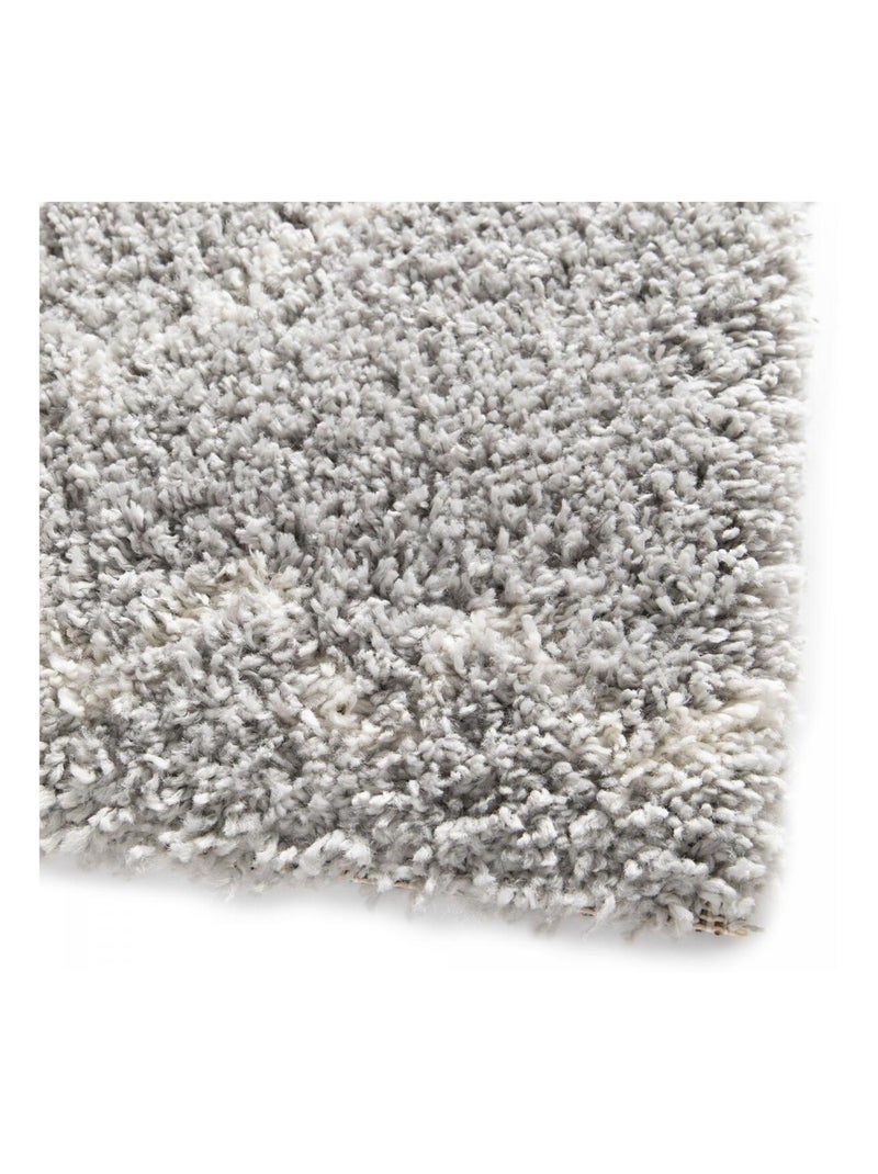 Tapis shaggy tissé motif berbère chroma 3 Gris - Kiabi