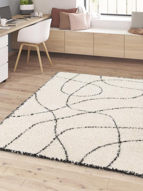Tapis shaggy tissé motif berbère CROMA 10 - Kiabi