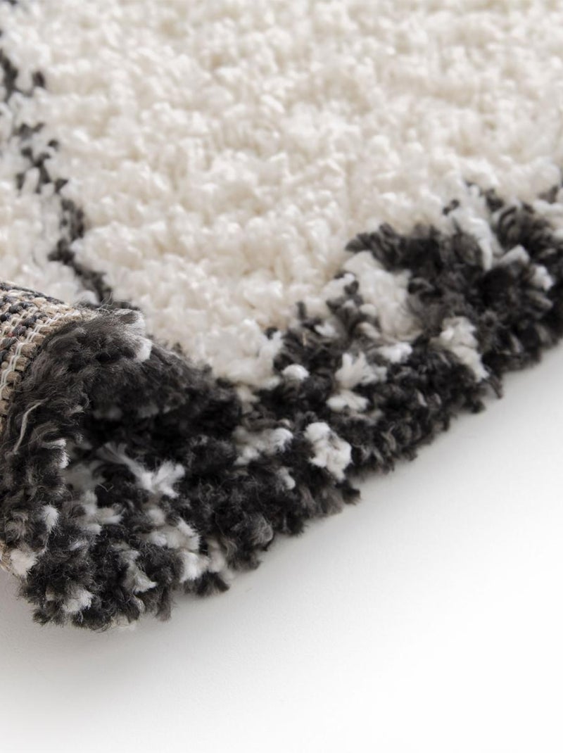 Tapis shaggy tissé motif berbère CROMA 10 Beige - Kiabi